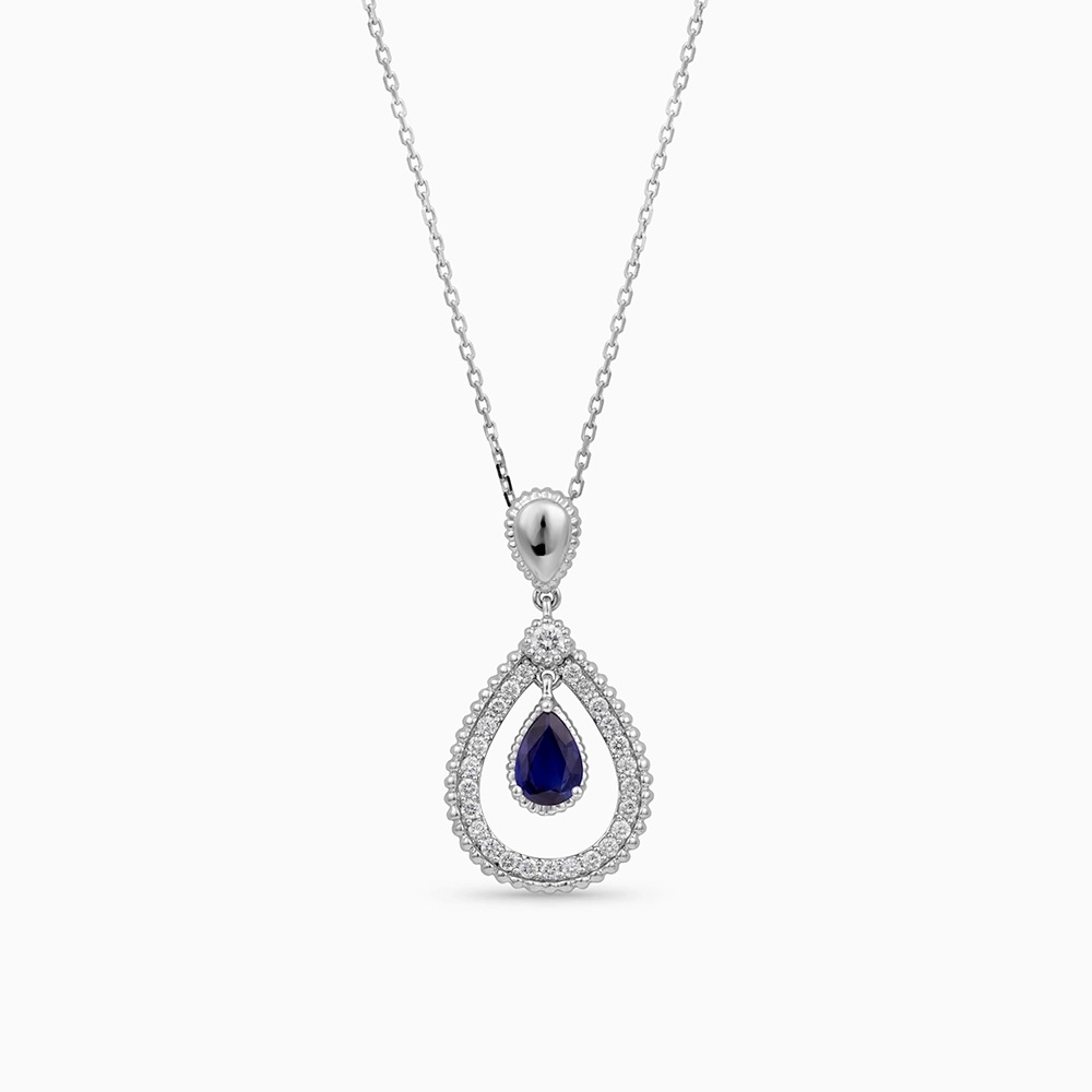 Sapphire Diamond Necklace