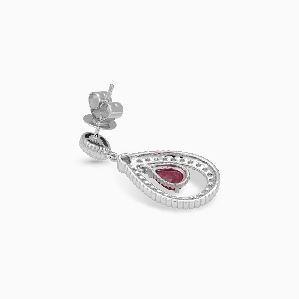 Ruby Diamond  Earrings
