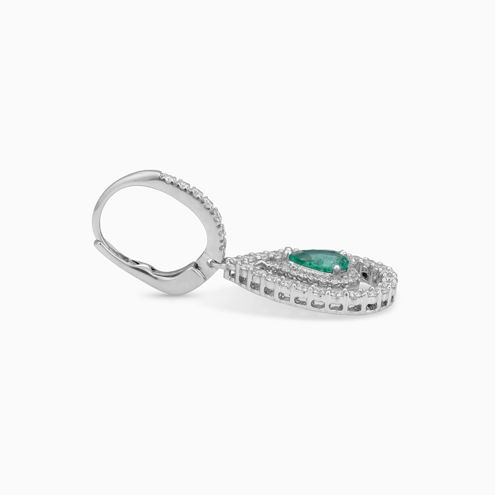Emerald Diamond  Earring
