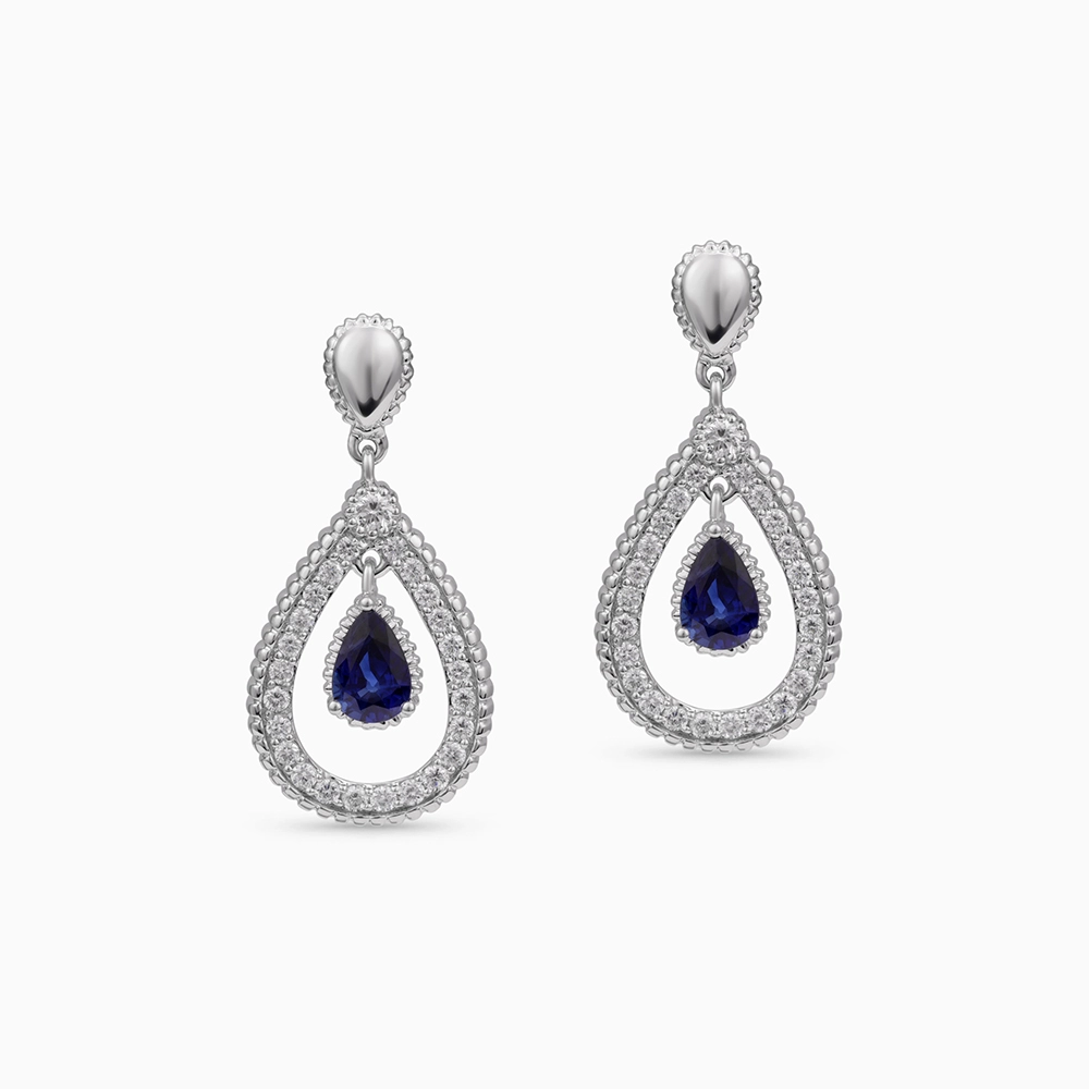 Sapphire Diamond Earring