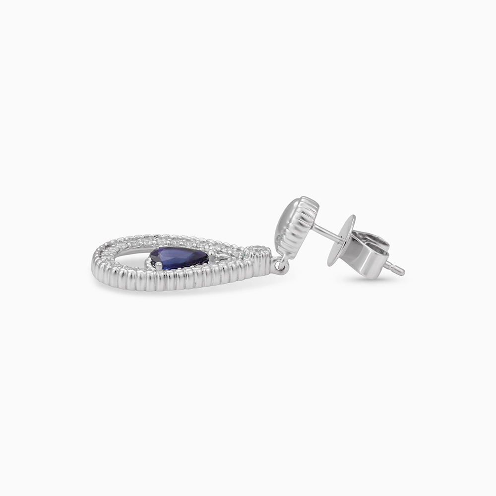 Sapphire Diamond  Earring