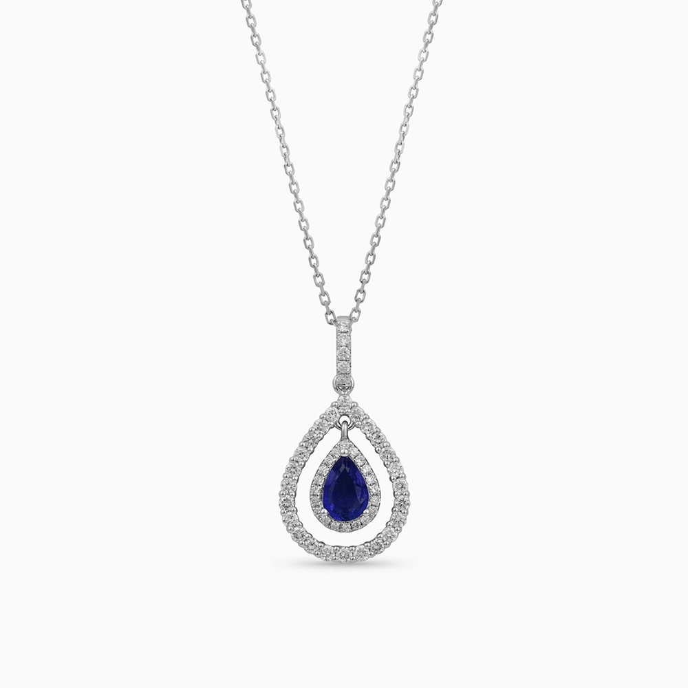 Sapphire Diamond  Necklace