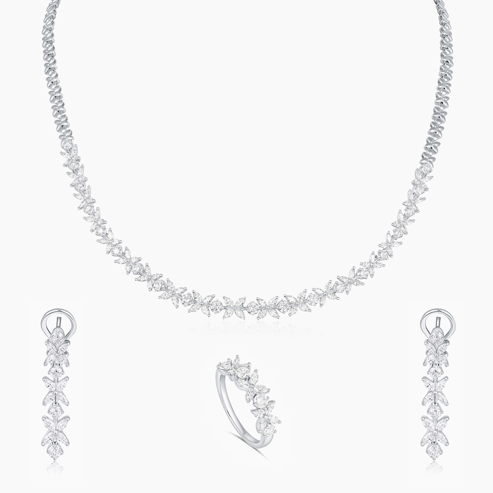 أنواع أطقم الذهب وتنسيقها مع المناسبات المختلفة 2 2022 Kooheji Jewellery Bridal Wedding T Set WG K001 001 000361 DIA T WT OO SI G H 19 1