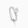 Asscher Cut Diamond Solitaire Ring