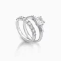 Solitaire Bridal Ring Set White